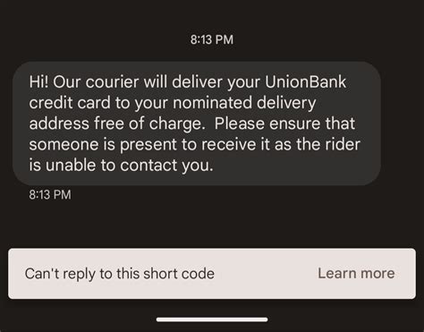 unionbank credit card delivery